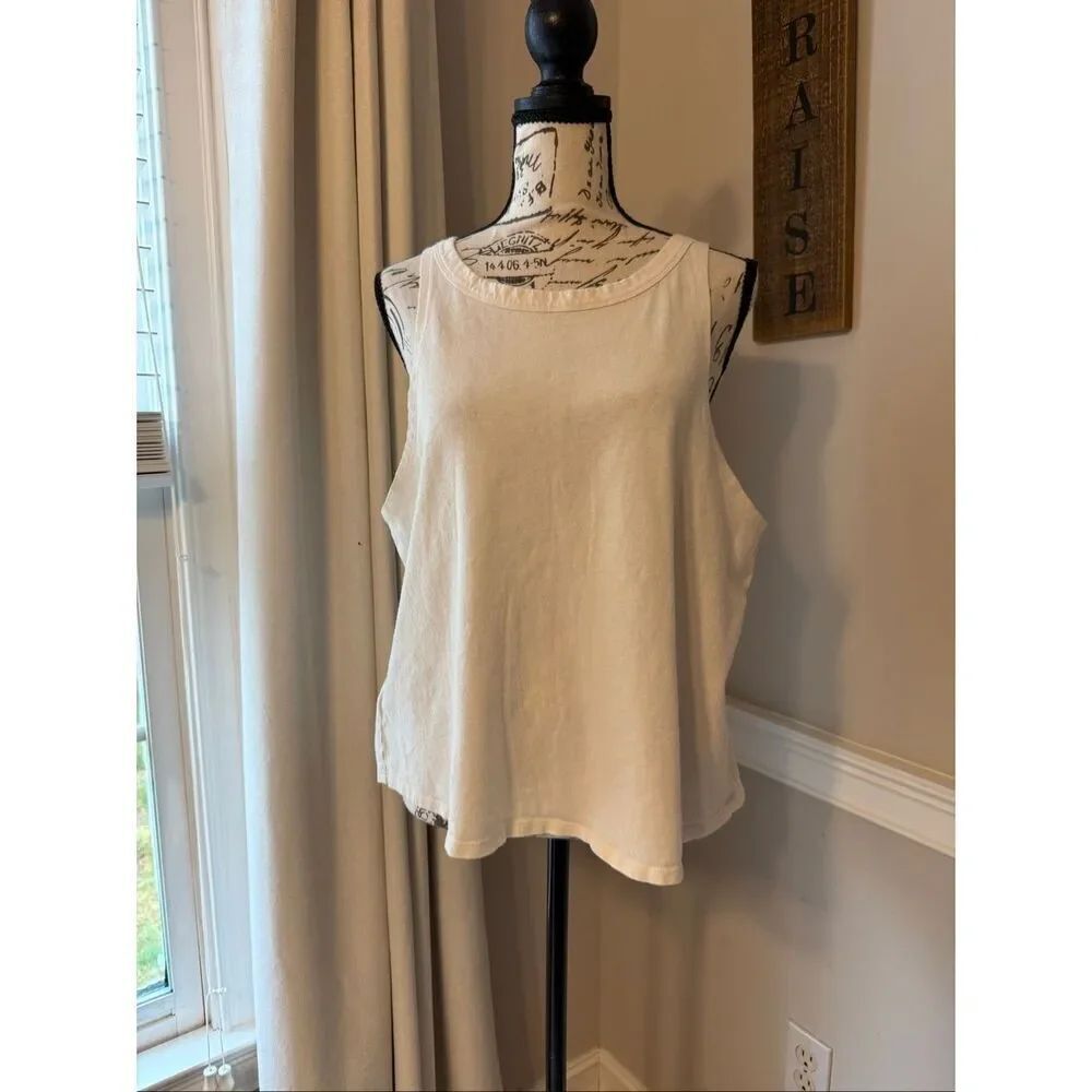 United By Blue Women's Impact Collection Organic Cotton Hemp Tank Top White XL